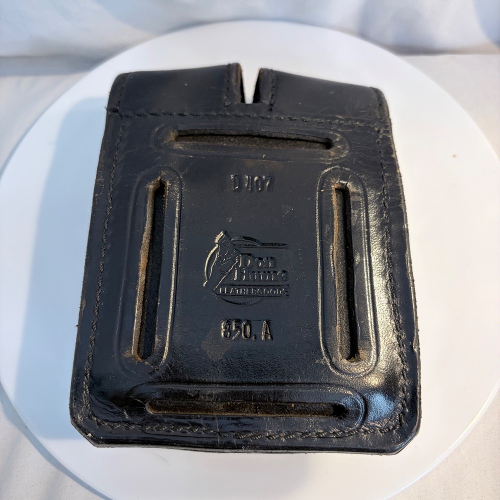 Don Hume 850A Double Magazine Pouch Black Leather Duty Belt Holster
